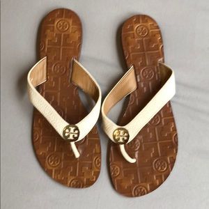 Tory Burch leather flip flops